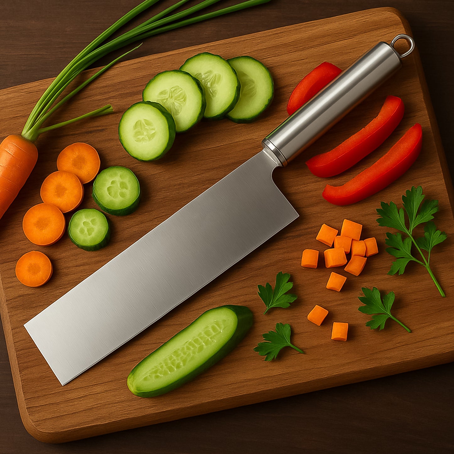 Professional Stainless Steel Vegetable Cleaver Knife – Ultra-Sharp & Durable