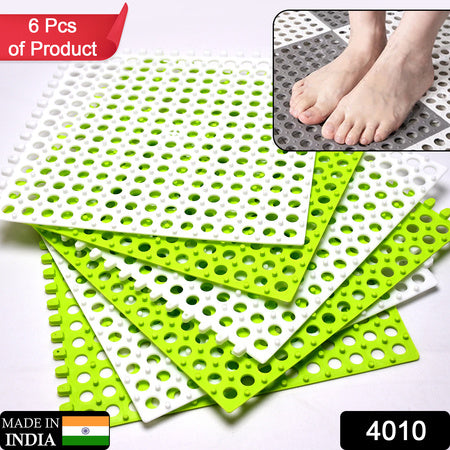 Bath Anti-Slip Mat (Pack of 6) | Non-Slip Plastic Mats for Wet Surfaces