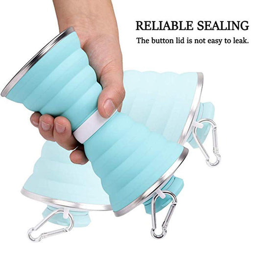 Silicone Traveling Water Bottle BPA Free - Leak Proof Lightweight Collapsible