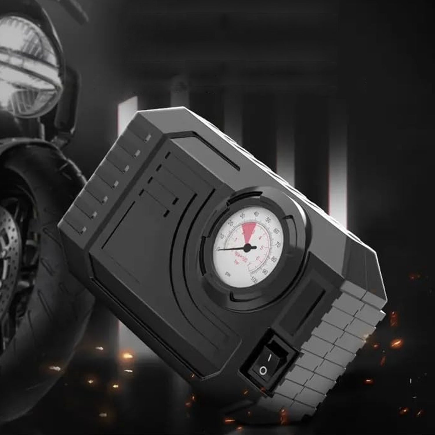 7586 Tire Inflator Portable Air Compressor 12v Small Air Pump For Car Tires Bicycle Balloons Cars Bike Bicycles And Other Inflatables With Led Light (12v) Default Title - Anthro Bazaar