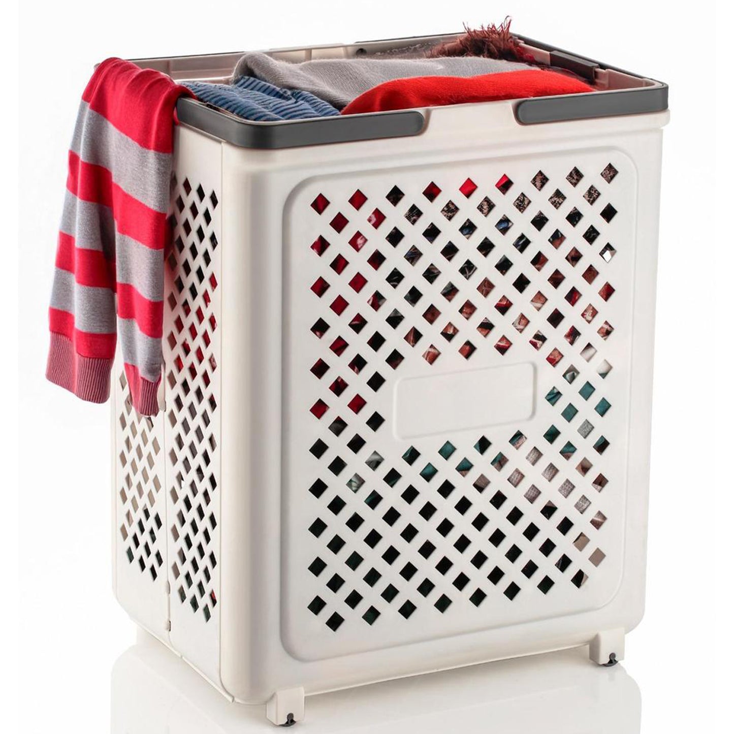 Portable Ventilated Clothes Storage Hamper for Bedroom, Bathroom & Laundry Room (1 Pc)