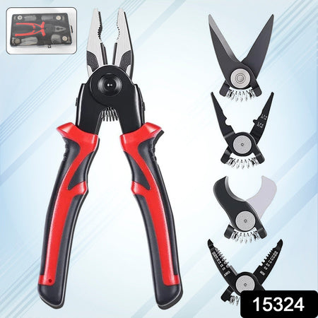 5 In 1 Wire Stripper Pliers Set Soft Grip Anti-slip Alloy Steel Cutting Gripping Stripping Default Title - Anthro Bazaar