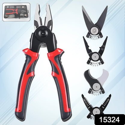 5 In 1 Wire Stripper Pliers Set Soft Grip Anti-slip Alloy Steel Cutting Gripping Stripping Default Title - Anthro Bazaar