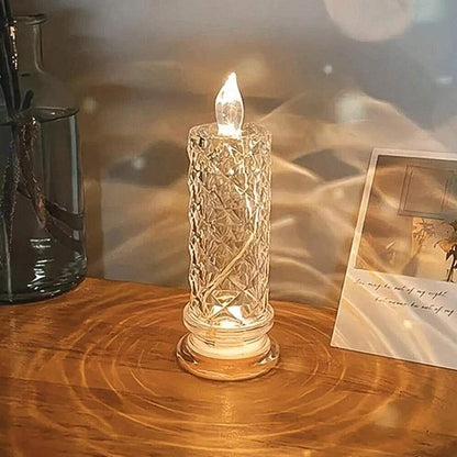 6241 Rose Candles For Home Decoration Crystal Candle Lights Default Title - Anthro Bazaar