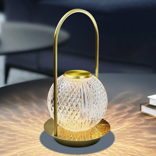 LumiBloom™ Rechargeable Crystal Ball LED Lamp – Touch Control