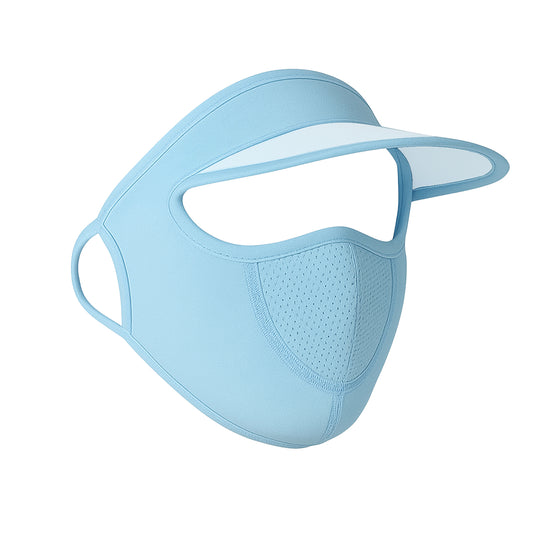 Womens Full Face Uv Protection Cap With Built-in Mask And Wide Brim Visor Breathable (1 Pc) Default Title - Anthro Bazaar