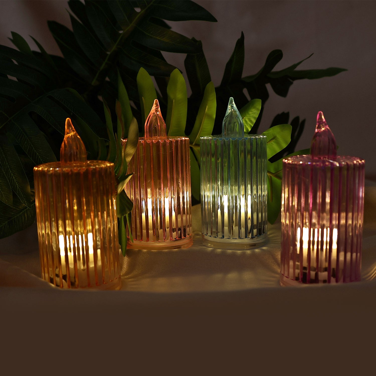 Decorative Flameless Electronic Led Candle Light Set (24 Pc) Default Title - Anthro Bazaar