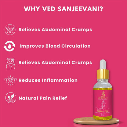 Ved Sanjeevani Nabhi Oil For Menstrual Pain Relief (30ml 1 Pc) Default Title - Anthro Bazaar
