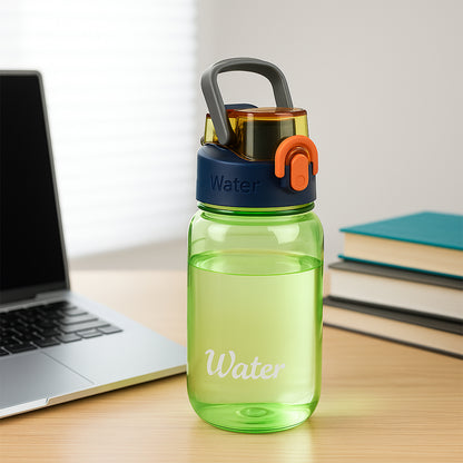 Green Leak-proof Portable Fruit Infuser Water Bottle Approx 600ml (1 Pc) Default Title - Anthro Bazaar
