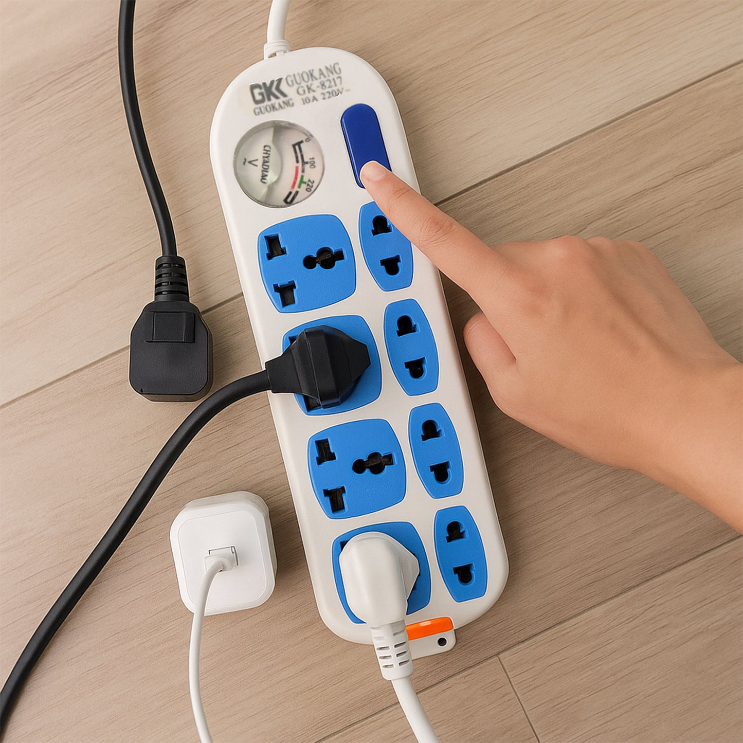 Heavy Duty Power Extension Board (8 Socket, 10 Meters)