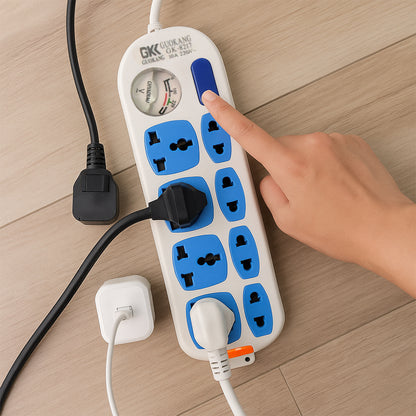 Heavy Duty Power Extension Board (8 Socket, 10 Meters)