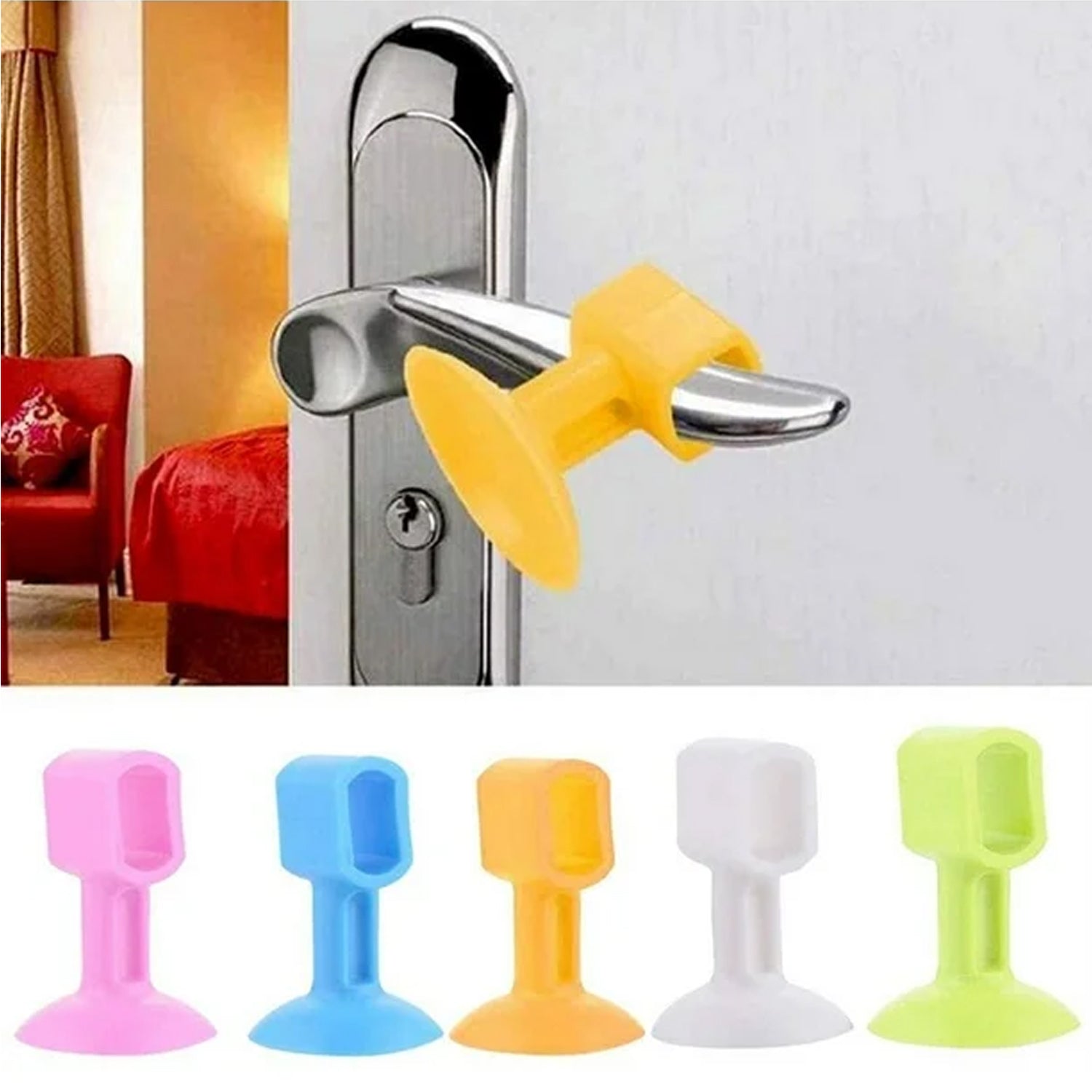 Self-sucking Silicone Door Stopper (5 Pcs Set) Default Title - Anthro Bazaar