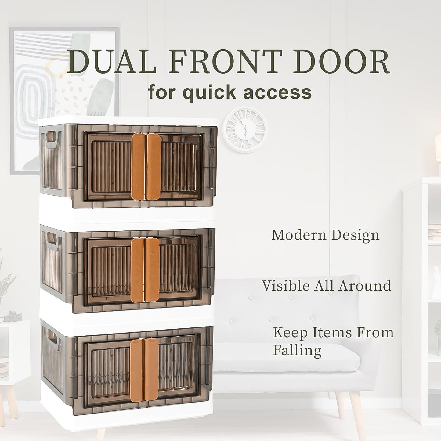 Plastic Folding Wardrobe Storage Organizer (1 Layer 1 Pc) Default Title - Anthro Bazaar