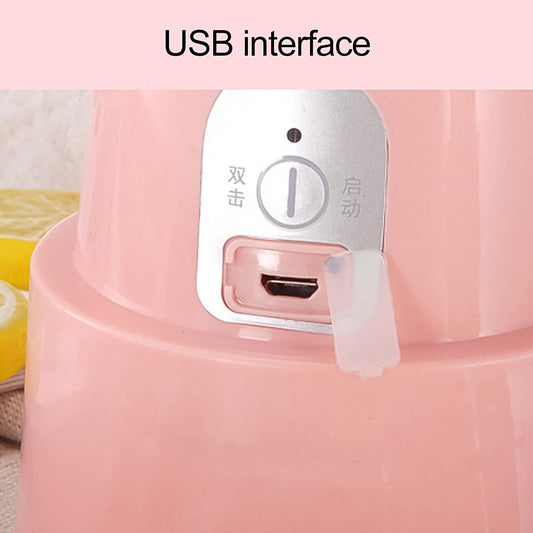 Foldable Electric Juicer Portable Blender Stainless Steel 6 Blades (500 Ml) Default Title - Anthro Bazaar