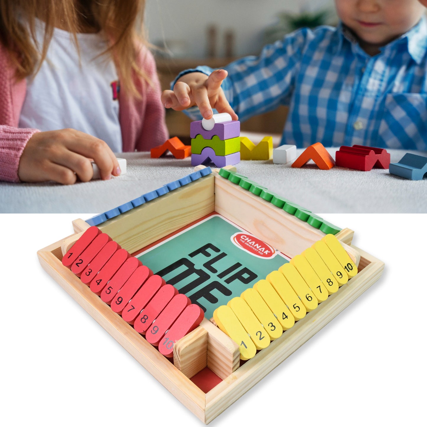 Shut The Box Dice Game Classic Flip Me Multiplayer Game (1 Set) Default Title - Anthro Bazaar