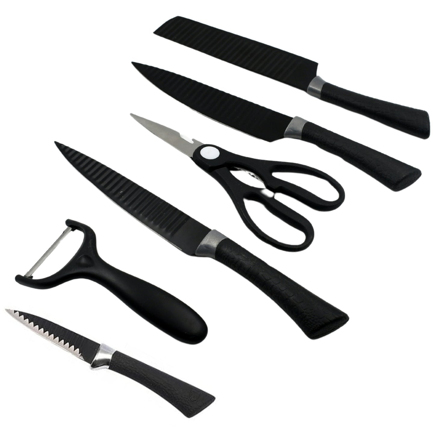Professional Kitchen Knife Set (Stainless Steel  6 Pcs Set)