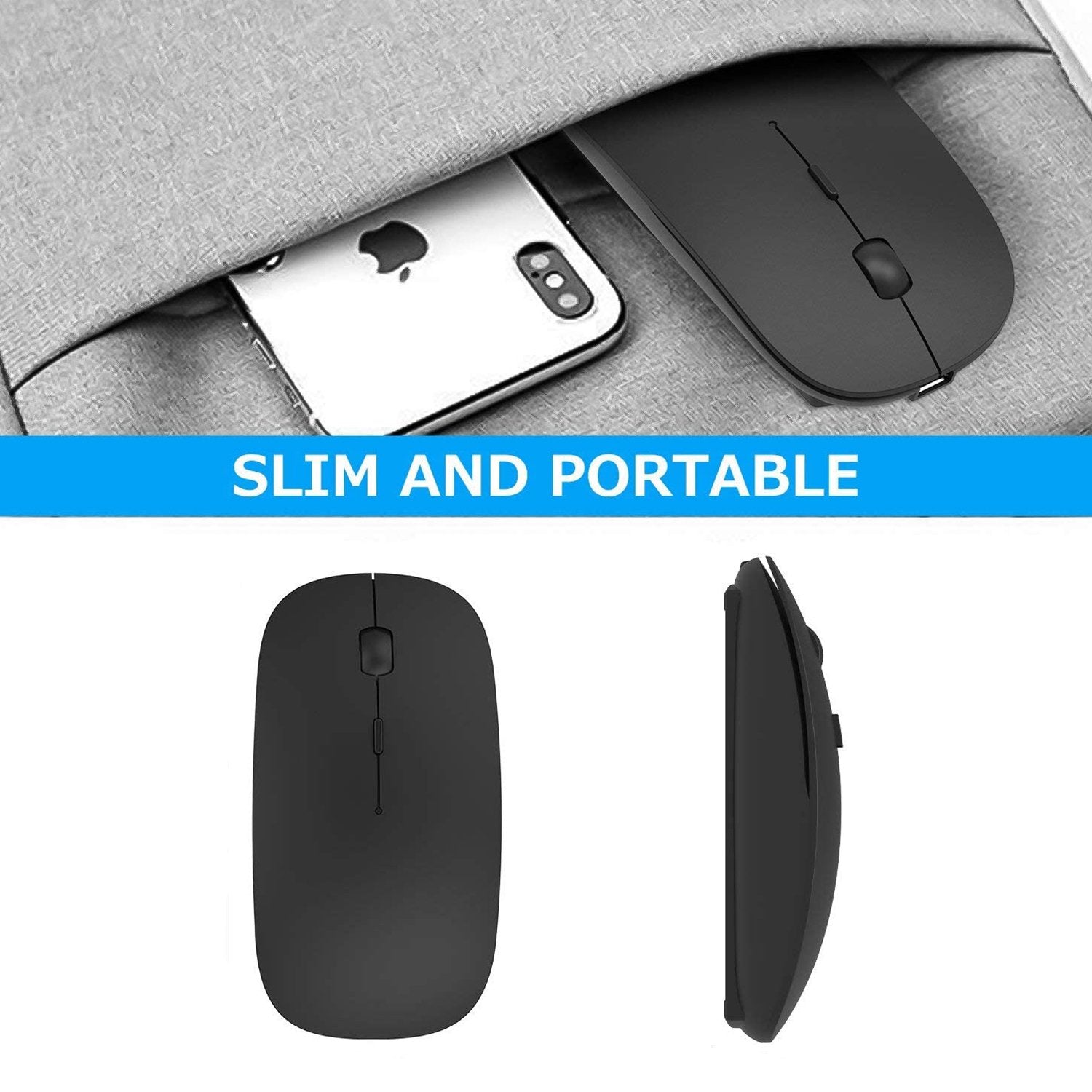 6077 Wireless Mouse For Laptoppcmacipad Procomputer Default Title - Anthro Bazaar