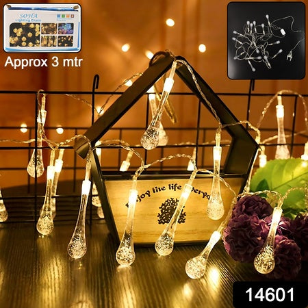 CrystalGlow™ LED Water Drop String Lights