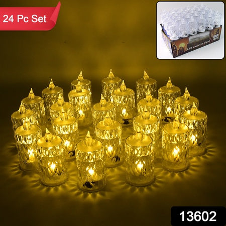 MeltGlow™ 24 Pc LED Melting Candles – Flameless Smokeless Decorative