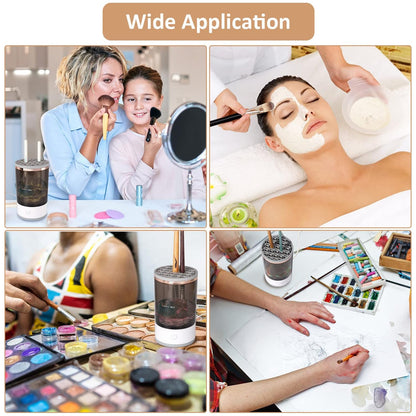 12987 Automatic Makeup Brush Cleaner Fast Electric Brush Cleaner Hand Free Machine Super Clean Brush Washer Brushes Organizer Tool (1 Pc) Default Title - Anthro Bazaar