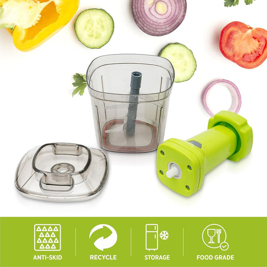 2in1 Press Vegetable Choppers For Kitchen (1100 Ml) Default Title - Anthro Bazaar